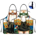 Oktoberfest Justerbart 3D-tryckt förkläde för fest och evenemang A A 60*80cm