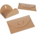 Miniatyrbillede 1 af 5: 100 stk. Kuverter 6 x 10 cm Mini Kraft Kuverter med Hjertelås til Lykønskningskort Jul Valentinsdag Gavekort