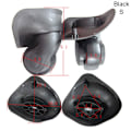 Miniatyrbillede 1 af 10: 2 stk. A08 Reservehjul til kufferter Reparation SORT S black_xx black S