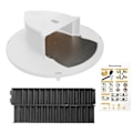 Miniatyrbilde 2 av 2: Automatisk tilbakestilling musefelle gjenbrukbar smart muse- og rottefelle Flip Slide bøtte lokk felle drepeverktøy rottefelle White