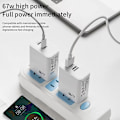 Miniatyrbillede 6 af 8: 67W Hurtiglader USB Type C Ladeadapter til iPhone 15 14 13 hvid white EU