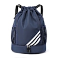 Pikkukuva 1 / 5: Ulkoilukuntosalin reppu, jossa on kiristysnauha ja useita taskuja Dark blue