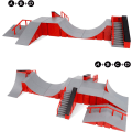 Pikkukuva 5 / 5: Sormilauta Ramppi Tarvikesarja, Sormilauta Skate Park Kit Ramppi Sormilaudat Harjoitteluvälineet Lapsille ja lapsille (B)