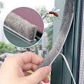 Miniatyrbild 4 av 5: 10m Borstlist Självhäftande Dörr Fönster Tätningslist Dörr Fönster Vindtät Dammtät Ljudisolerande List Packning Hem 9*5mm 9*5mm gray