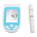 Miniatyrbillede 3 af 4: 3 i 1 Blodsukkermåler Automatisk Sugning Præcis 0,8ul LCD Display Kolesterol Urinsyre Måler til Mænd Kvinder