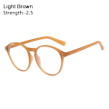 Miniatyrbillede 1 af 10: -1.0~-4.0 Myopia Briller Briller LYS BRUN STYRKE 2.50 lys brun light brown Strength 2.50-Strength 2.50