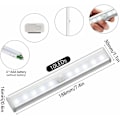 Pikkukuva 4 / 5: 3 LED-valaisimen setti, sisätilojen liikeanturi, kaapin valaistus, 10 LEDiä, langaton valokeila, LED-kaapin valo, paristokäyttöinen LED-valaistus magneettikiinnityksellä