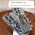 Pikkukuva 2 / 2: Sopii uudelle iphone16-sarjalle, jossa on linssin suojakalvo, glitter-magneettinauha ja näkymätön teline iPhone 16