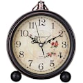 Miniatyrbild 1 av 2: Wekity Retro Analog Bordväckarklocka, Batteridriven, Tyst Kvartsrörelse, HD-Glas Flowers