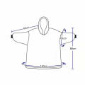 Miniatyrbilde 2 av 2: Hettegenser for kvinner, Unisex-hettegenser, Stor genser Red average size