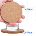 Miniatyrbild 2 av 5: 20-pack Cork Coasters for Drinks, Bar Coasters Absorbent Heat-Resistant Reusable Mats for Wine