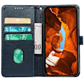 Miniatyrbillede 2 af 5: Kompatibel med Nothing Phone (3a) Etui Kalvetekstur Læder Stand Bogstil Telefon Etui - Rød-Perfekt Blue