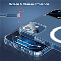 Pikkukuva 4 / 5: JUSTUP Magneettinen Läpinäkyvä Kotelo iPhone-puhelimelle, Yhteensopiva Mag-Safe Läpinäkyvän kanssa (iPhone XR:lle)_xx
