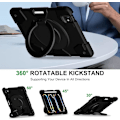 Miniatyrbillede 4 af 6: Etui til iPad Pro 11 tommer 2024 (M4) 5. generation, kraftig stødsikker beskyttelse med 360° roterende håndtag/stativ/penholder/Sk Black_xx Black iPad pro11 2024