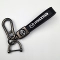 Miniatyrbild 1 av 5: Bil Läder Cykel Nyckelring Metallfinish | Kraftig Nyckelring | Nyckelring Och Krok Montering Silverdetaljer Silver Hardware Mazda