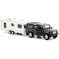 Pikkukuva 1 / 5: Leikkiautojen asuntoautopaketti: SUV-maasturi, perävaunu ja matkailuauto - Diecast-mallit pojille