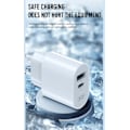 Miniatyrbilde 3 av 5: iPhone Rask lader Dobbel Port USB-C strømtilpasning med ladekabel White White