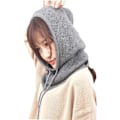 Miniatyrbillede 1 af 4: Dametøj Balaclava Hætte Beanie Vinter Kaskemir Strikket Beanies Ski Maske Ski Kasket Udendørs (Grå) Grey