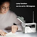 Miniatyrbild 5 av 7: Nödradio, vevradio med ficklampa, AM/FM väderradio med 2000mAh powerbank