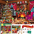 Miniatyrbild 1 av 7: Julpussel, 1008 bitar Julkalender, pussel, 24 dagar julhelgspussel A A