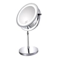 Miniatyrbilde 2 av 10: 1X/10X Forstørende Lys Sminke Speil, 7 Tommer Tosidig Hvit Dagsljus LED Skyggefri LED Toalettspeil, Batteri og USB-kabel Drevet (Inkluderer 3