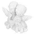 Miniatyrbillede 7 af 8: Engel Statue Syntetisk Harpiks Omfavnende Form Hvid Engel Ornament til Skrivebordsdekoration Engel Højre 0.2