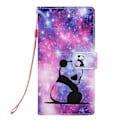 Miniatyrbillede 2 af 5: Kompatibel med iPhone Se 2020/ 8/ 7 Etui Læder Flip Cover med Kortlomme Stativ Mønster - Panda null none