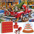 Miniatyrbillede 3 af 8: Julepuslespil, 1008 brikker julekalender, puslespil, 24 dage med juleferiepuslespil A C