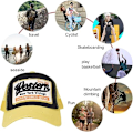 Pikkukuva 3 / 5: Baseball-lippis, verkkolippikset, unisex, kirjailtu kirjainpaikka, rento lippikset, hip hop -aurinkolippikset Yellow