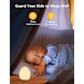 Miniatyrbillede 6 af 7: Børnenatlampe 2000mAh med 7 farver & Timer-kontrolfunktion, Genopladelig natlampe med berøringskontrol til soveværelse