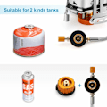 Miniatyrbild 5 av 5: Campingspis Bärbar 3500W Hopvikbar Gasspis Anti-Vind Gasbrännare med Tändningsknapp för Vandring/Utomhus/Picknick/BBQ/Vandring/Vandring
