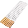 Miniatyrbilde 1 av 5: 15,75 tommers lang 5/8 tommer bred 2 mm tynn rustfritt stål grillspyd 8 stykker, sølv