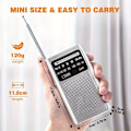 Miniatyrbillede 2 af 5: Bærbar Radio, Lille Radio FM/AM, Transistorradio