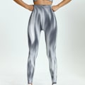 Pikkukuva 5 / 5: Korkeavyötäröiset jooga-housut Aurora-kuvioidut juoksuharjoittelulegginsit Harmaa Grey M