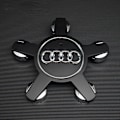 Miniatyrbilde 3 av 4: Passer til Audi 134mm femklør dekkdeksel navkapsel logo A6 A4L-Audi 5-klør konkav grå (fire pakker)