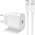 Miniatyrbilde 1 av 8: 2-pakning - Lader for iPhone - Hurtiglader - Adapter + Kabel 20W Hvit one size 2-pakning iPhone