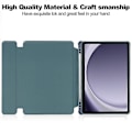 Miniatyrbild 4 av 5: Transparent Smartfodral med tangentbord för Samsung Galaxy Tab A9+ 360 graders rotation Dark Green