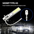 Pikkukuva 3 / 5: 2X H3 100W LED Sumuvalot Auton Ajovalo DRL 6000K Valkoinen Suurteho