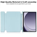 Miniatyrbild 4 av 5: Transparent Smartfodral med tangentbord för Samsung Galaxy Tab A9+ 360 graders rotation Sky Blue