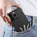 Miniatyrbild 4 av 5: Fodral för iPhone 16 Pro Halvstyvt Mjukt Grepp Anti-Fingeravtryck Svart Black