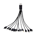 Miniatyrbillede 3 af 5: 1 stk 10 i 1 Multifunktionel Oplader USB-kabler til Ipod Motorola Nokia Samsung Lg Sony Ericsson Forbrugerelektronik Datakabler
