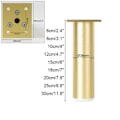 Miniatyrbillede 3 af 5: 4×Sofa Bordben Sofa Ben Guld, Bordben Justerbar Højde, Rørformede Ben Runde, Højde: 6-30cm Base Aluminiumlegering | Anodiseret overflade 30 cm