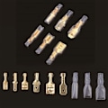 Miniatyrbilde 4 av 4: Mann Kvinnelig Spade Connector Elektrisk Ledning Krympeklemmeblokk Mann Kvinnelig Flat Connector med Isolerende Hylse For Elektrisk Ledning Krymping, Gullfarget