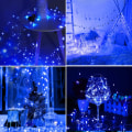 Miniatyrbillede 3 af 3: Streng af lys, Gritin 20M/49ft 200 LED julelys udendørs/indendørs dekorationer gul yellow 15M