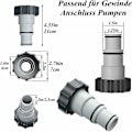 Miniatyrbillede 2 af 5: 2-pak Intex Pool A-adapter udskiftningspumpe slange adapter A-serie med indvendig gevindskrue