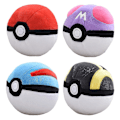 Miniatyrbild 1 av 3: 4 st Djurkollektion Boll - Master Ball - Great Ball - Ultra Ball Plyschleksak DB