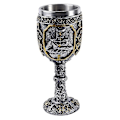 Miniatyrbilde 1 av 4: Middelaldersk vikingridder kongelig beger konge vinglass gotisk metall vinglass for temafestdekorasjoner, bryllupsrekvisitt whiskyglass personlig rød-