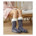 Miniatyrbilde 2 av 6: Koselige og varme sokker med antiskli - FLUFFY Dark gray