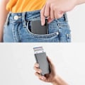 Miniatyrbillede 3 af 4: Sort kortholder med RFID-beskyttelse Aluminiumlommer sort