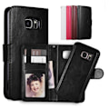 Miniatyrbilde 3 av 3: Samsung S7 - Lommebok-etui / Magnet Shell 2 i 1 - Rosa Pink Pink